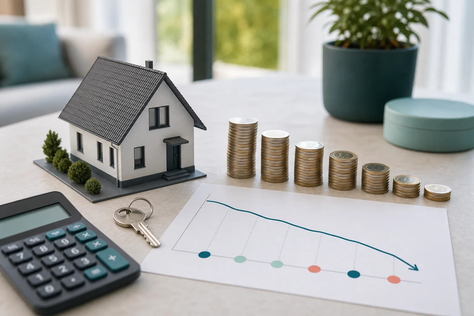 Modellhaus, Finanzierungsplan und Restschuldverlauf