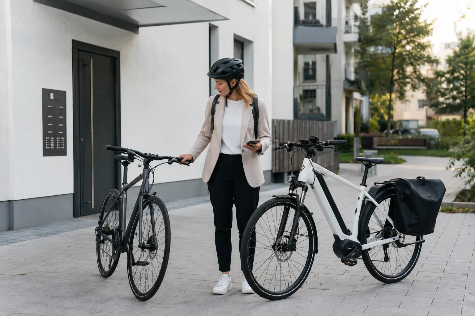 Berufspendlerin vergleicht E-Bike und Fahrrad für ihren Arbeitsweg